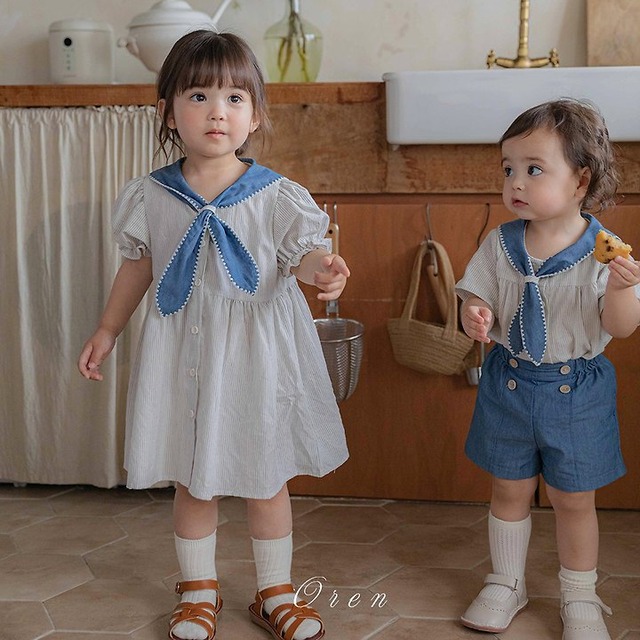【取寄】oren｜pure tie stripe dress｜ピュアタイボーダーワンピース｜S-XL｜kids｜26 summer 2nd
