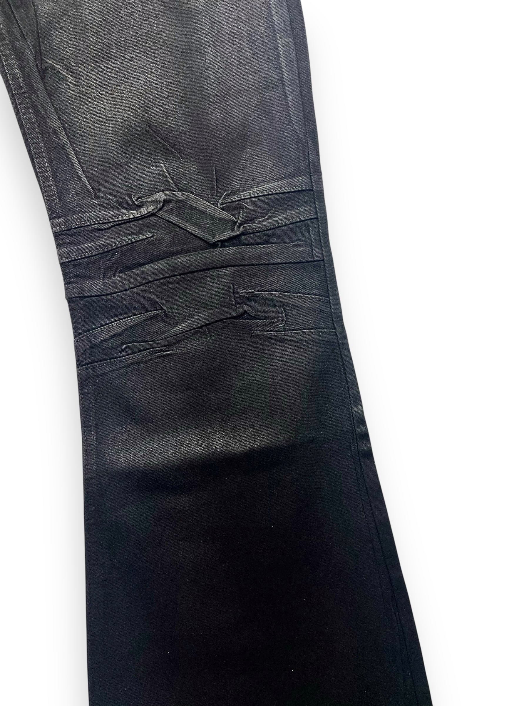wax coating lowrise flare denim フレアデニム PLANET STUDIO】wax coating flare denim pants | OVERTURE WEB SHOP