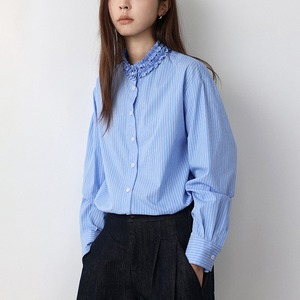 フリルスタンドカラーシャツ《2色》No.6029