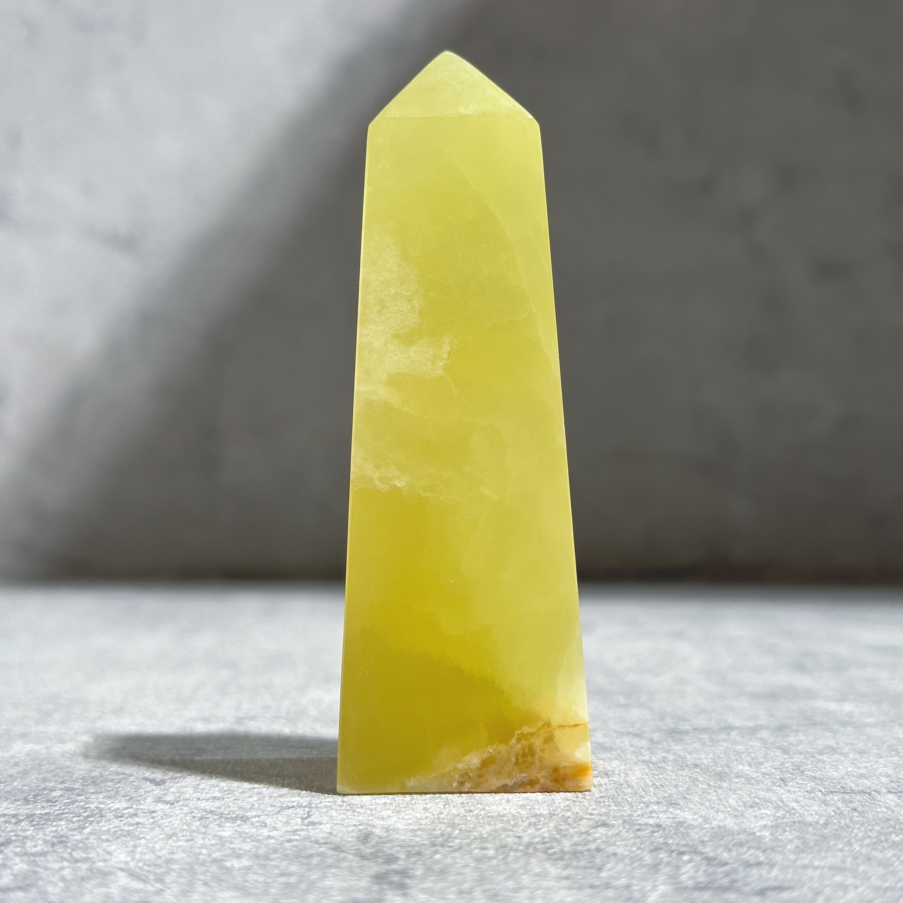 イエローカルサイト タワー型23◇Yellow Calcite◇天然石・鉱物