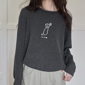 one point knit pullover