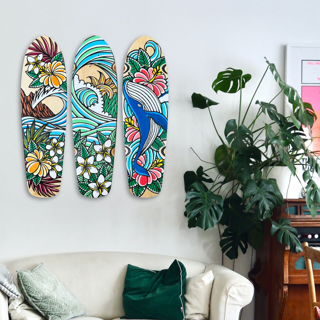 Skateboard Deck（Hibiscus Wave） | TAMO ART GALLERY