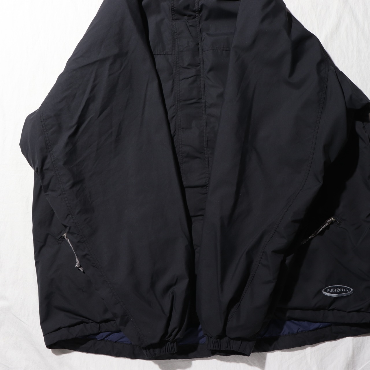 極美品 XL 01年 Fusion Jacket パタゴニア Patagonia フュージョンジャケット オーバルロゴ 黒 ブラック
