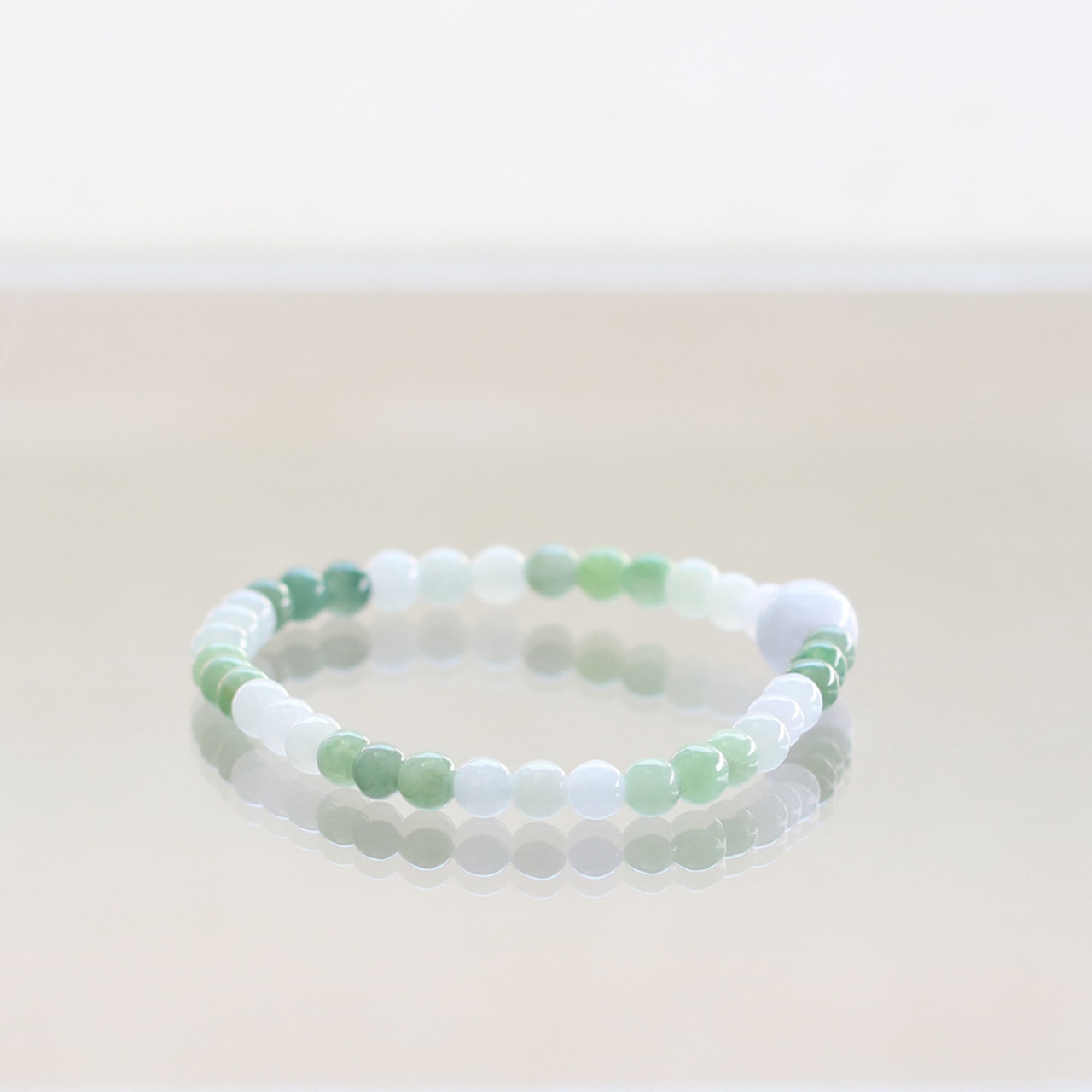 3色の色合いが素敵！ 翡翠ブレスレット A貨翡翠 jd_br1086