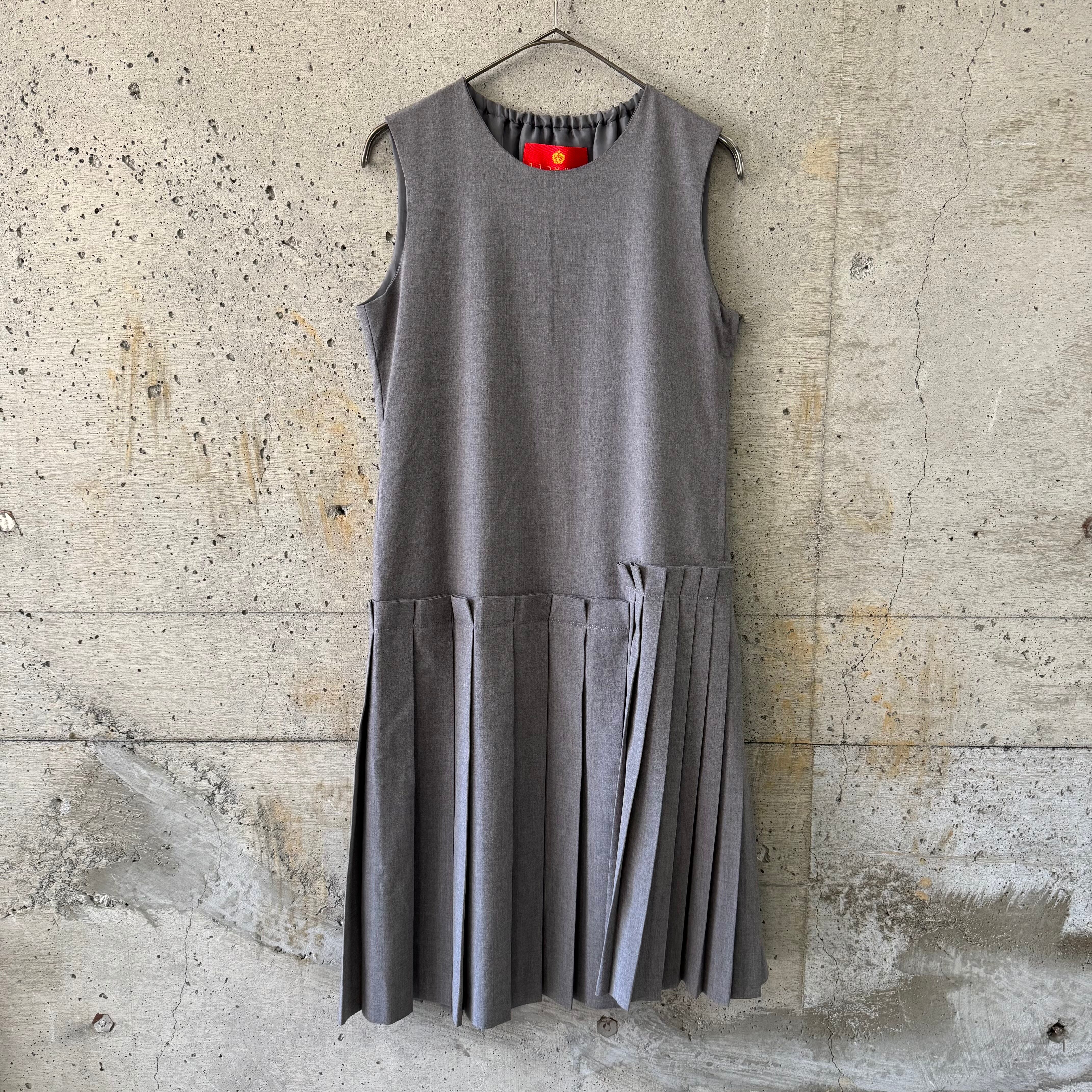 Grey pleated dress