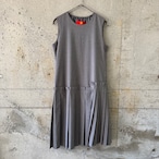 Grey pleated dress