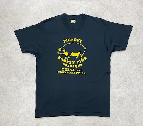 80sScreenStars Pig-Out Print Tshirt/L