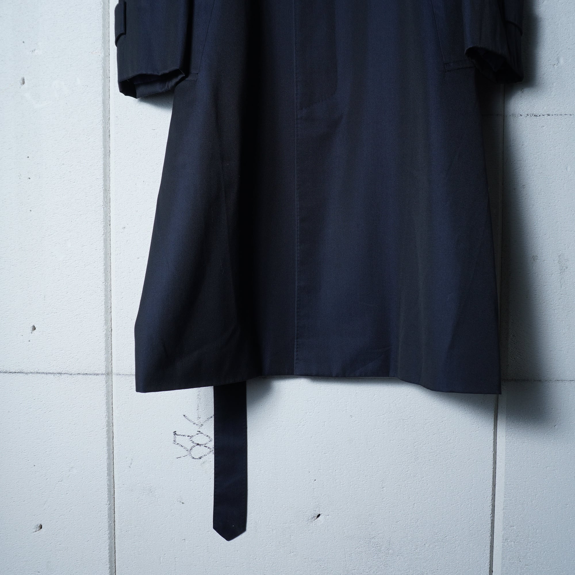 美品□GIVENCHY ジバンシィ カシミヤ混 比翼仕立て ステンカラー 