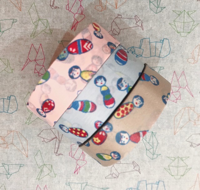 【廃番】倉敷意匠計画室　夜長堂　こけしちゃん　15mmマステ　KU06