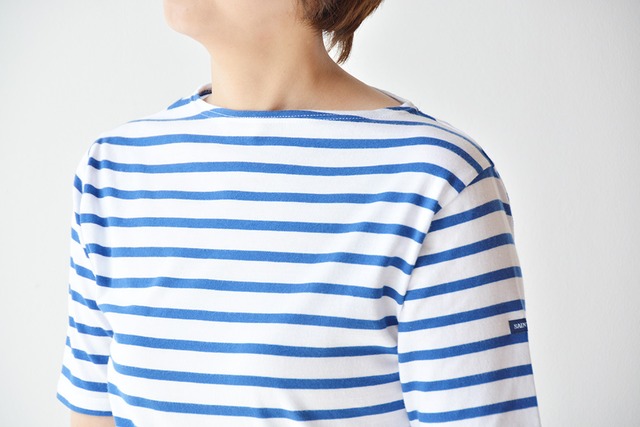 セントジェームス SAINT JAMES 薄手ボーダーシャツ半袖(PIRIAC)NEIGE/GITANE