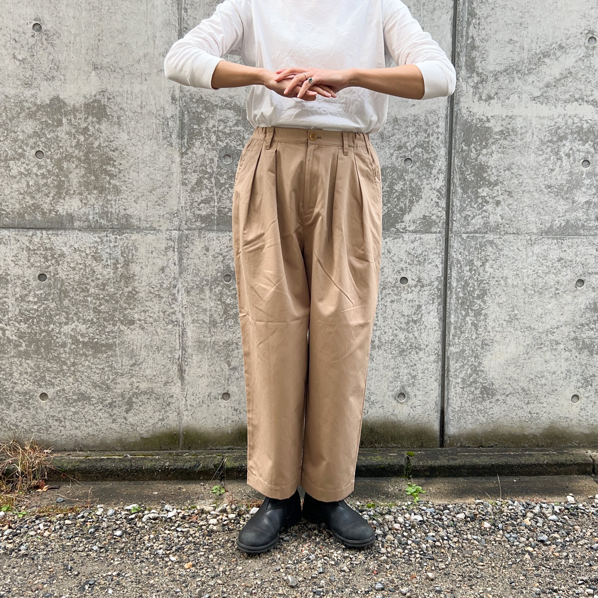 UNIVERSAL TISSU_UT260PT025 コットンリネンツイル2タックコクーン