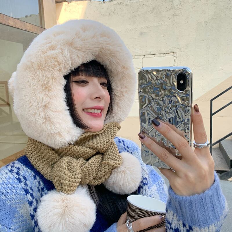 ウィンタースカーフ 帽子 大人ガーリー スウィート キュート カジュアル 冬物 ブラック・アイド・ピーズ66928258332