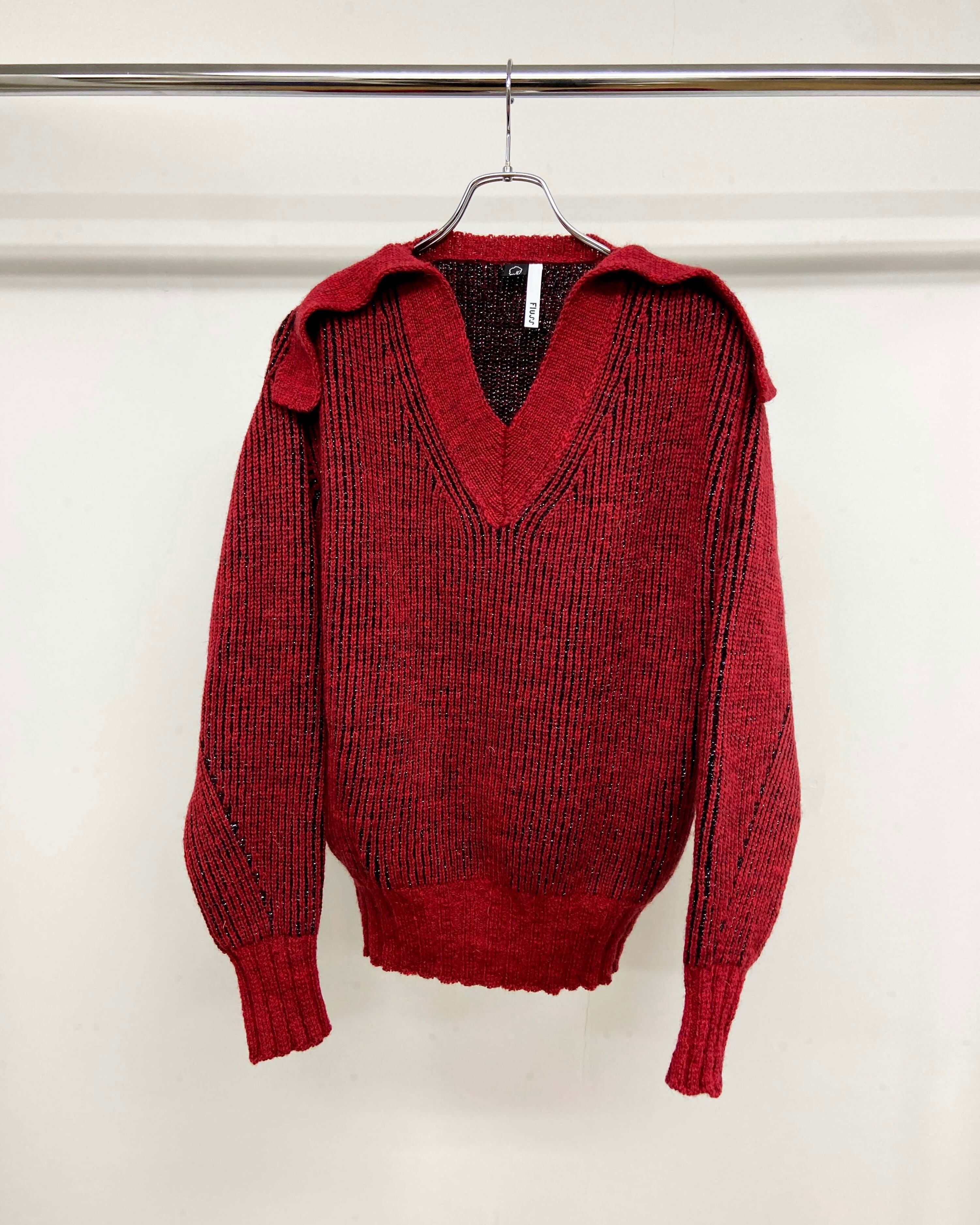 fluss【 glitter command jumper -red-】