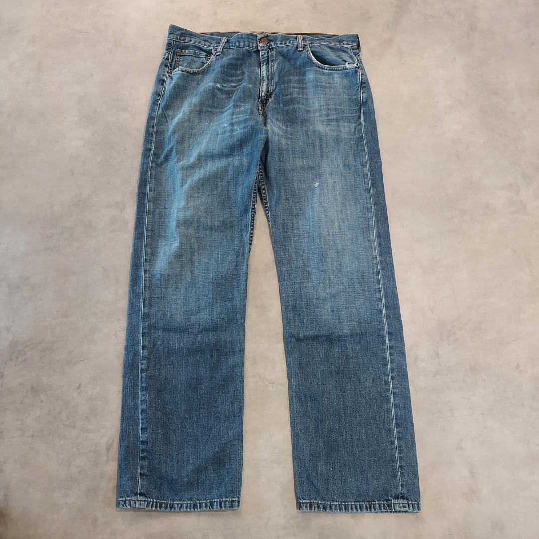 リーバイス569 Levis W36 ワイド バギー 青 古着 ヒゲ 21429
