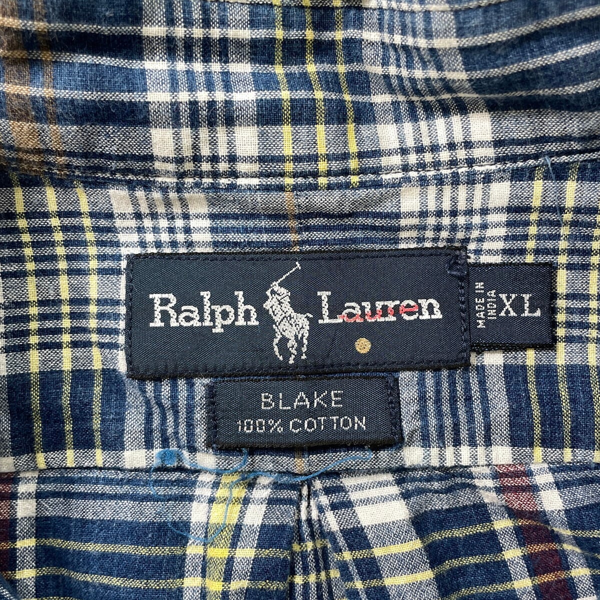 90年代 Ralph Lauren ラルフローレン BLAKE チェック柄 半袖シャツ