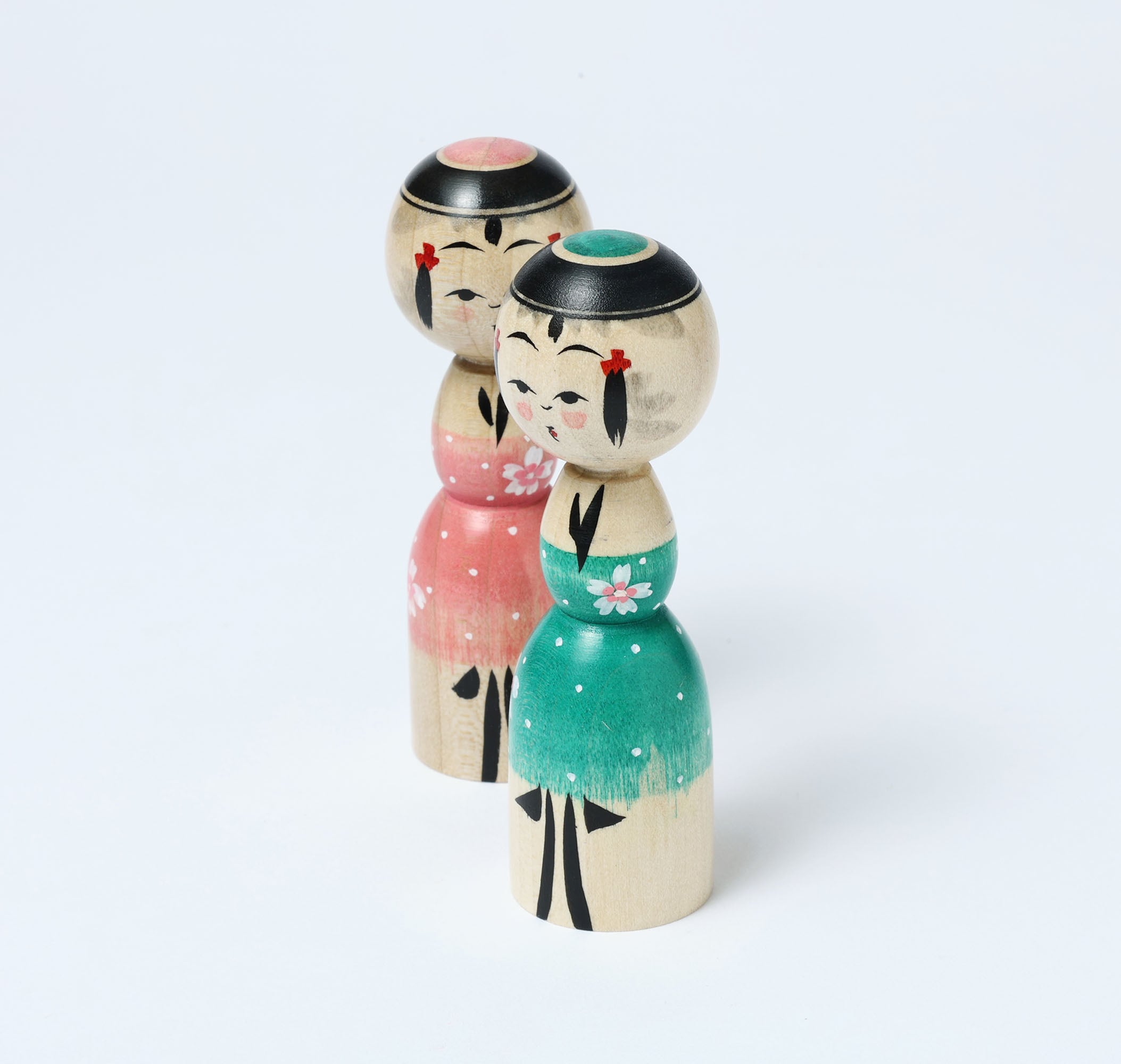 桜こけし-1】 弥治郎系 池内潮音工人 9cm | Sakura kokeshi doll-1, by