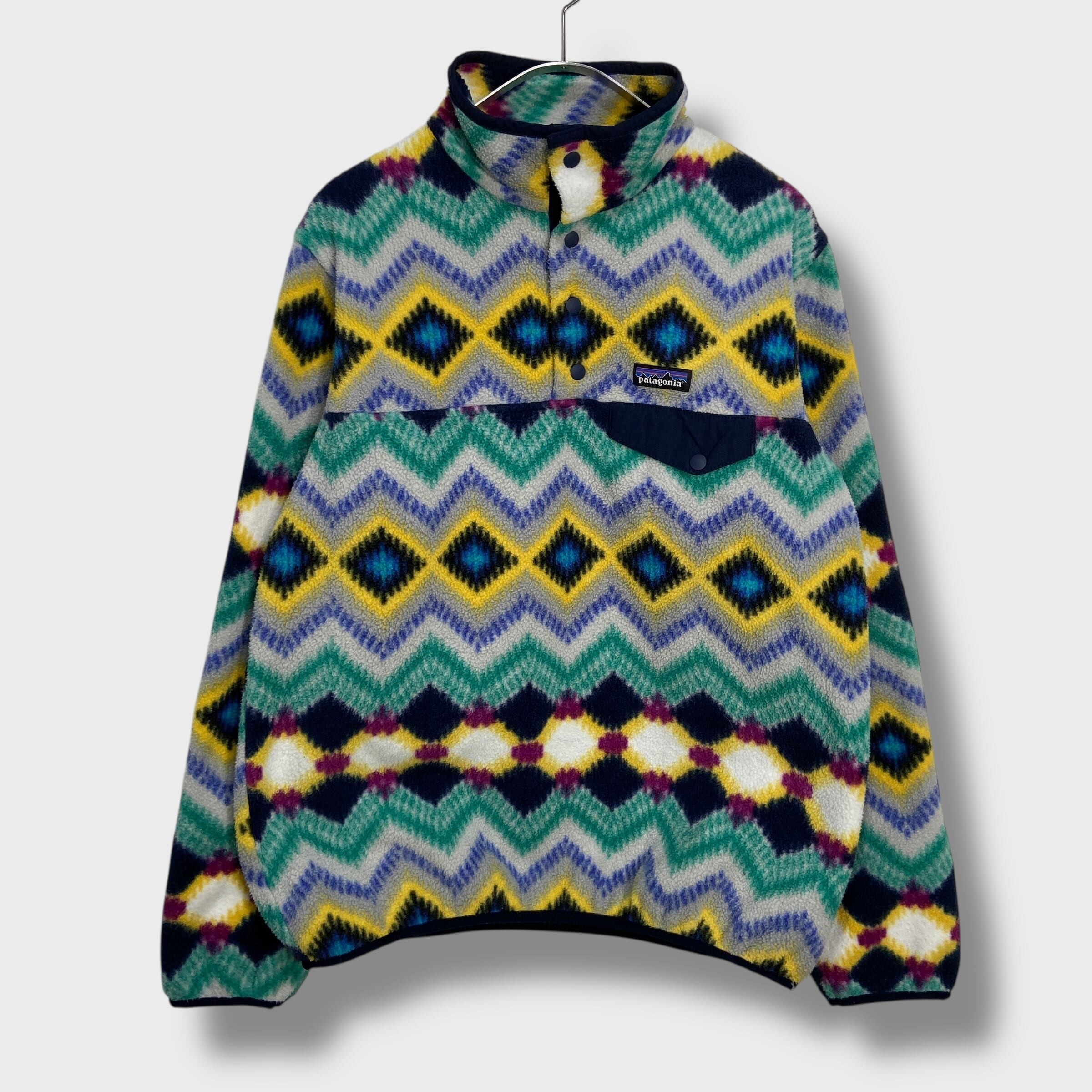 patagonia パタゴニア シンチラスナップT フリース 幾何学模様 柄 M