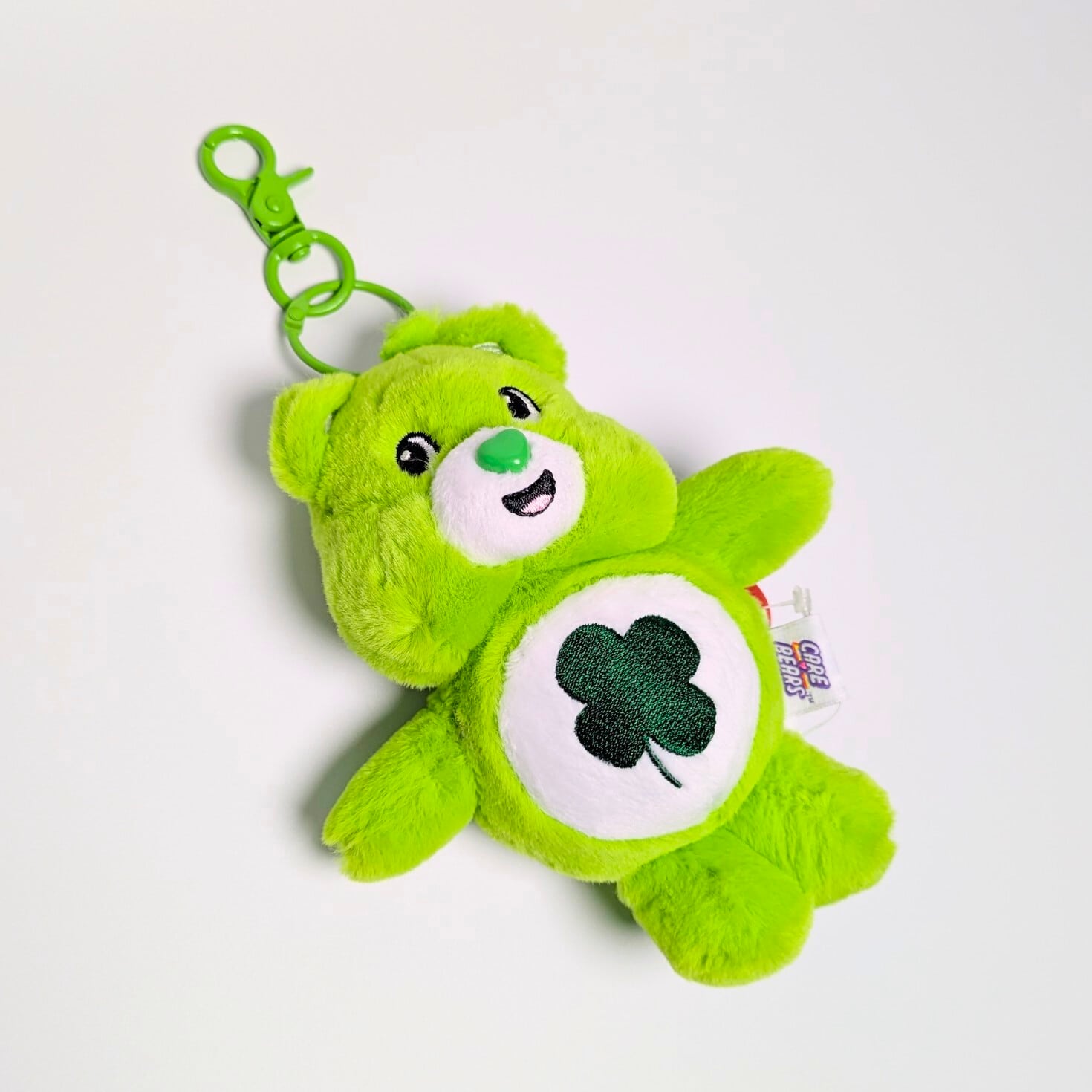 【 Care Bears（ケアベア）】 『 Good Luck Bear グッドラックベア 』ぬいぐるみキーホルダー / plush keyholder〚アメリカン雑貨 アメトイ〛
