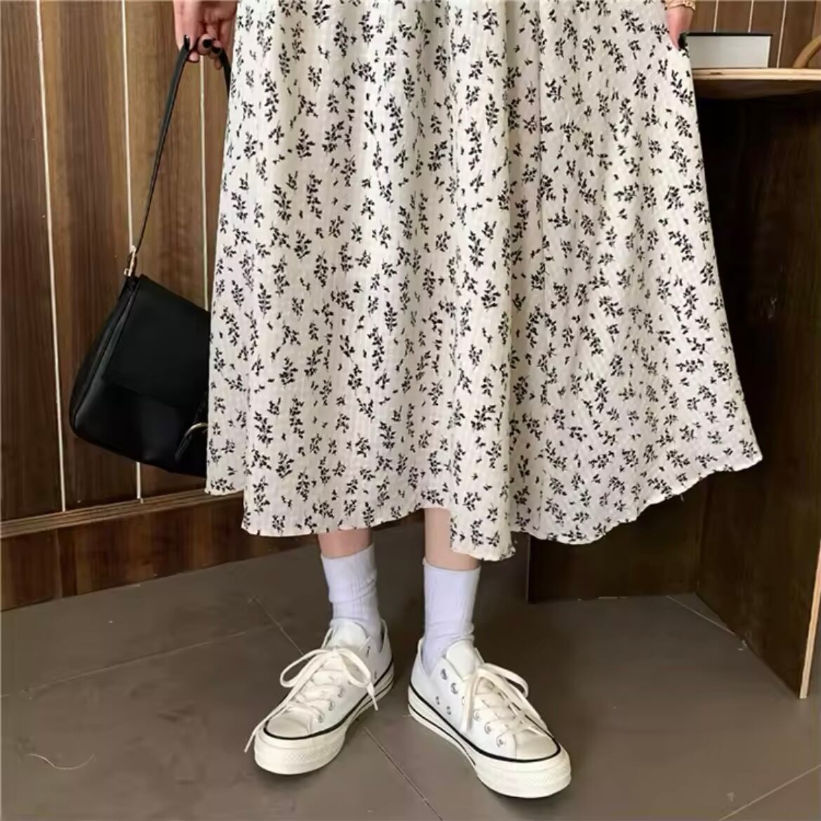 フラワーAラインスカート