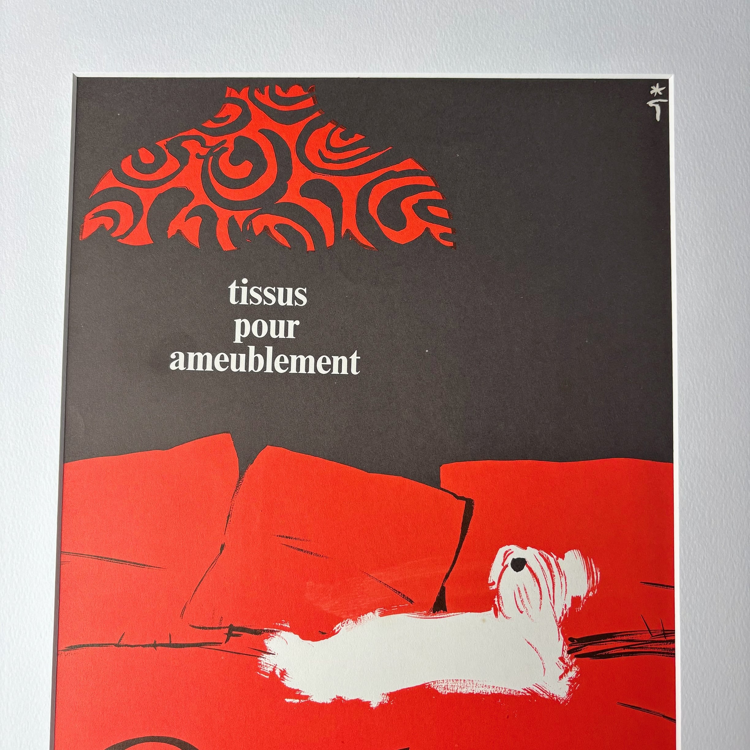 Rene gruau イラストポスター ヴィンテージ 犬 ポスター Le Rouge