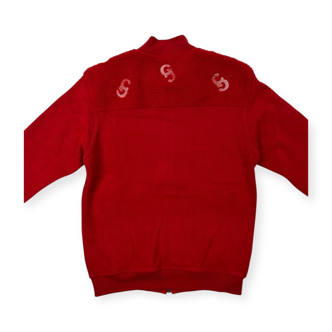 GREEN CLUBS グリーンクラブ フリース切替 ジップアップ トレーナー ジャケット サイズ 48 /メンズ/レッド/ライカ/日本製