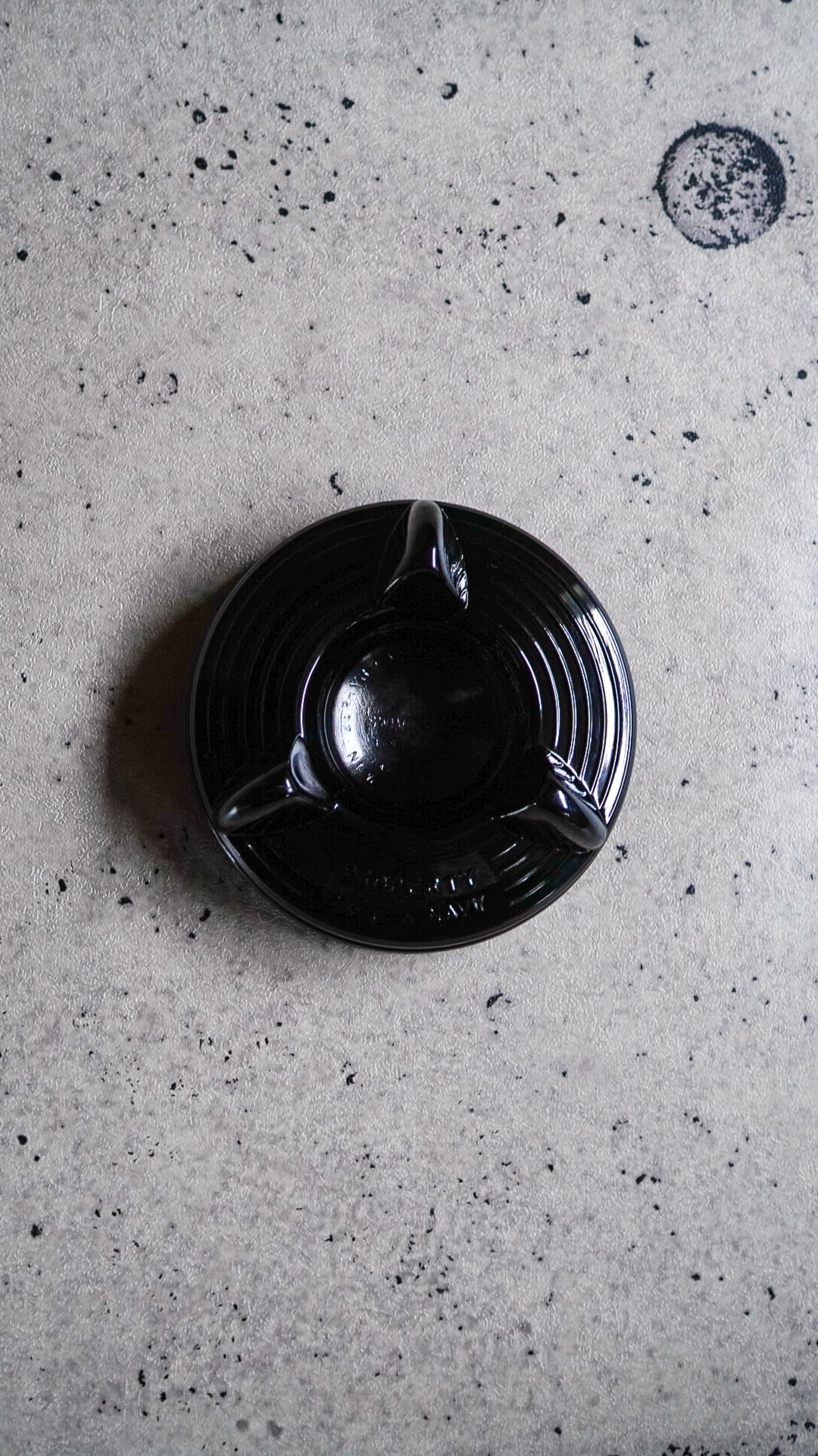 アメリカンヴィンテージ　アッシュトレイ　灰皿★小物入れ 1940s】アメリカ海軍 ブラック ガラス アッシュトレイ《灰皿