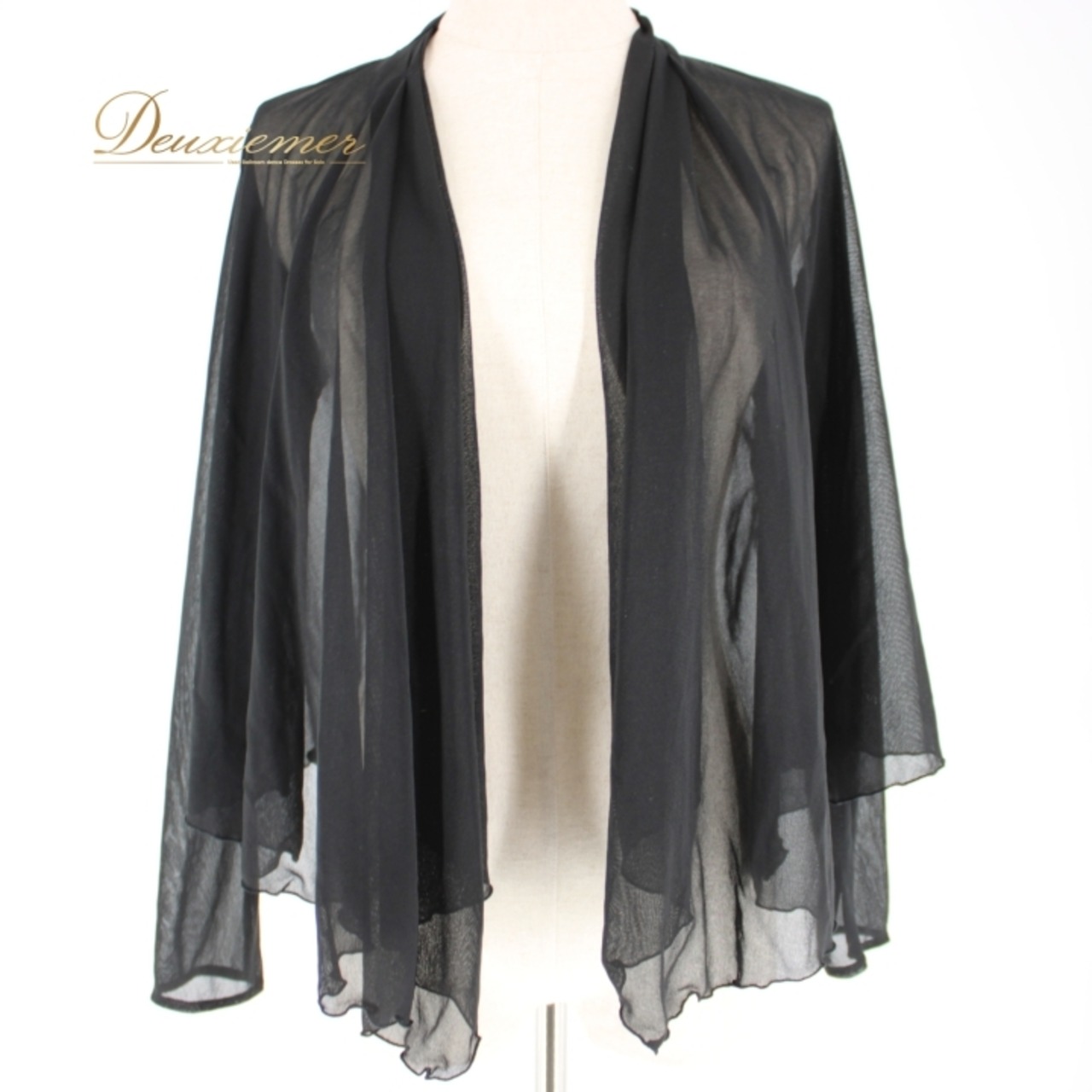 社交ダンス 衣装 スタンダード ラテン トップス カーディガン ボレロ レッスンウェア 黒 チャコット Chacott ブラック系 無地 シンプル 長袖 シースルー 軽量 おしゃれ エレガント フィット感 学校 舞台用 体型カバー アダルト 伸縮性 トレーニング スタイリッシュ ブラック カーディガン ロング丈 おすすめ レディース