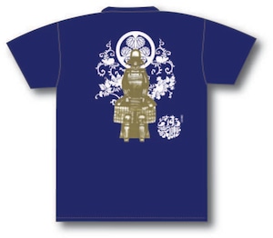 Tシャツ（ネイビー）背面～大河ドラマ「どうする家康」タイトルロゴ使用許諾商品