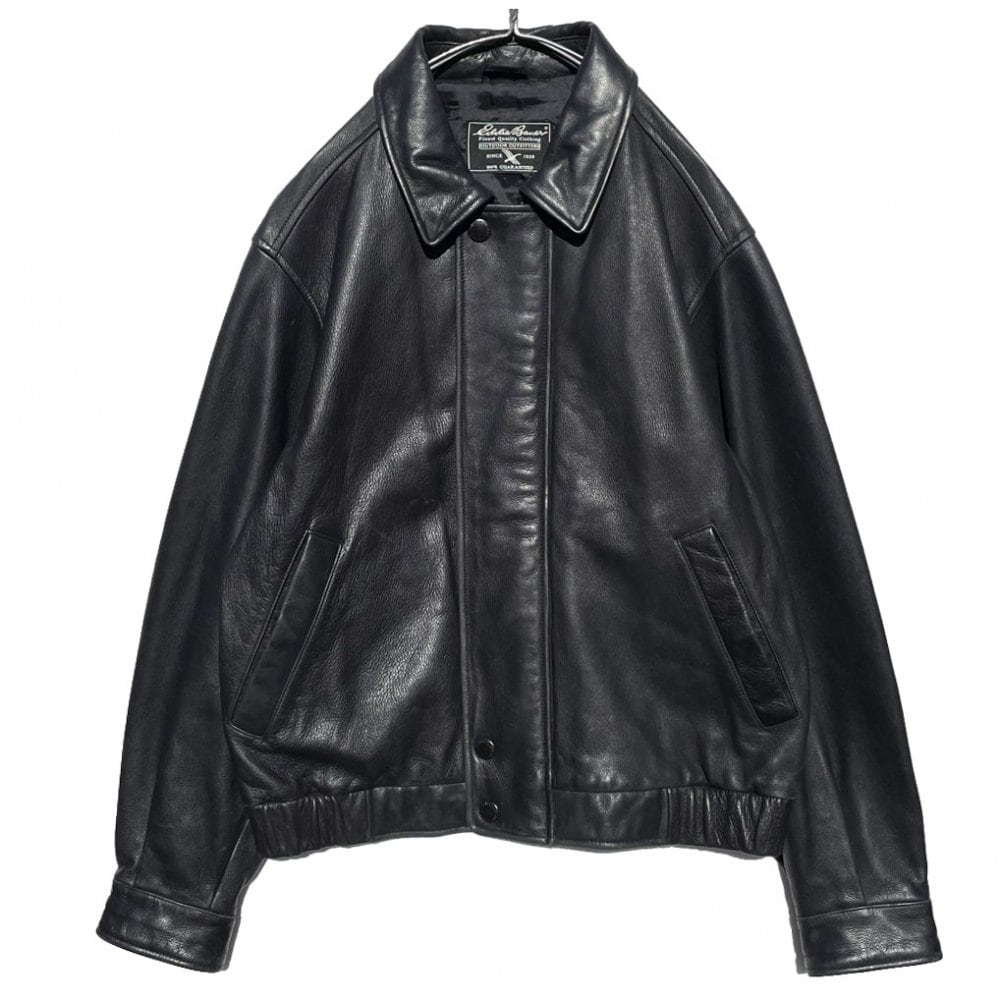 [Eddie Bauer] Single Zip-up Leather Jacket [1990s] Vintage Single Leather  Jacket | beruf powered by BASE