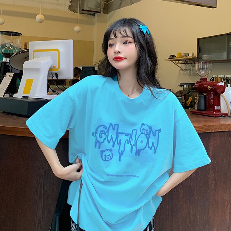 ブルーTシャツ サマールーズ 夏物 試着室2815670547