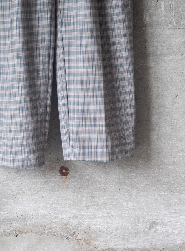 "Errecinque" 1970s deadstock Plaid trousers