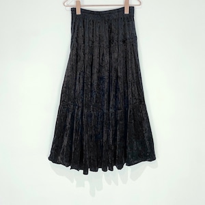 ◼︎80s vintage clash velvet flare skirt from U.S.A.◼︎