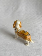 ジュエリーボックス　トリンケンボックス　キャバリアキングチャールズスパニエル　ラインストーン