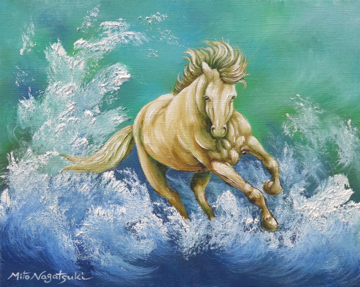 海 絵画（02）sea アクリル画 10号 ocean F10 KIYOKAWA AIMI【絵画全品