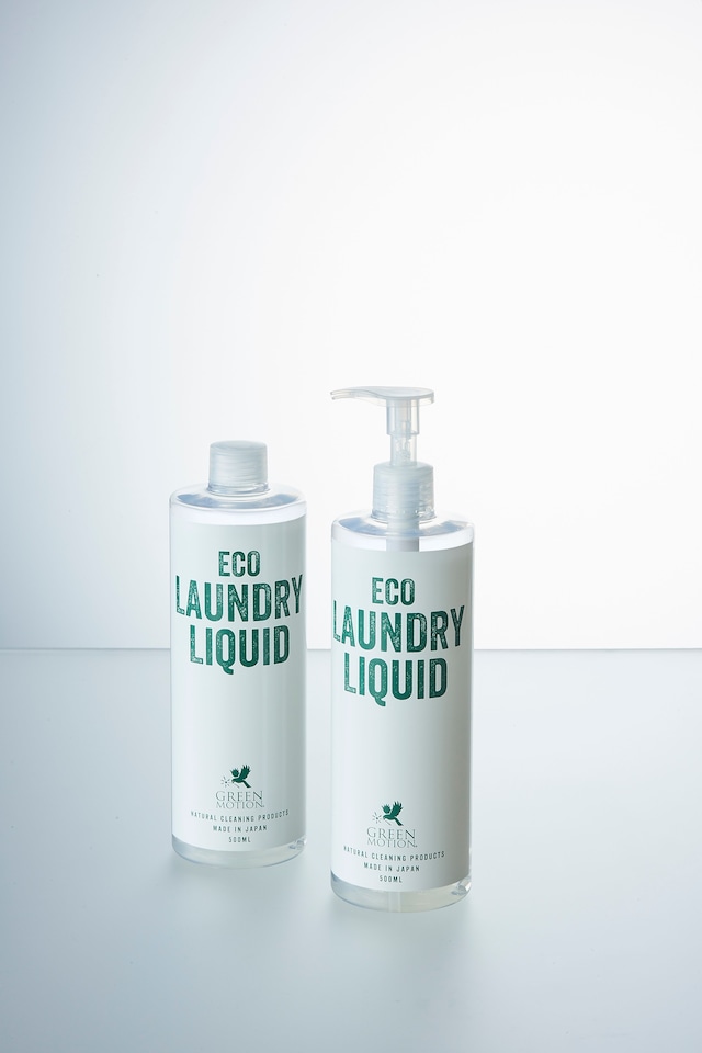 洗濯洗剤　GREEN MOTION ECO LAUNDRY LIQID(500ml本体ポンプタイプ）