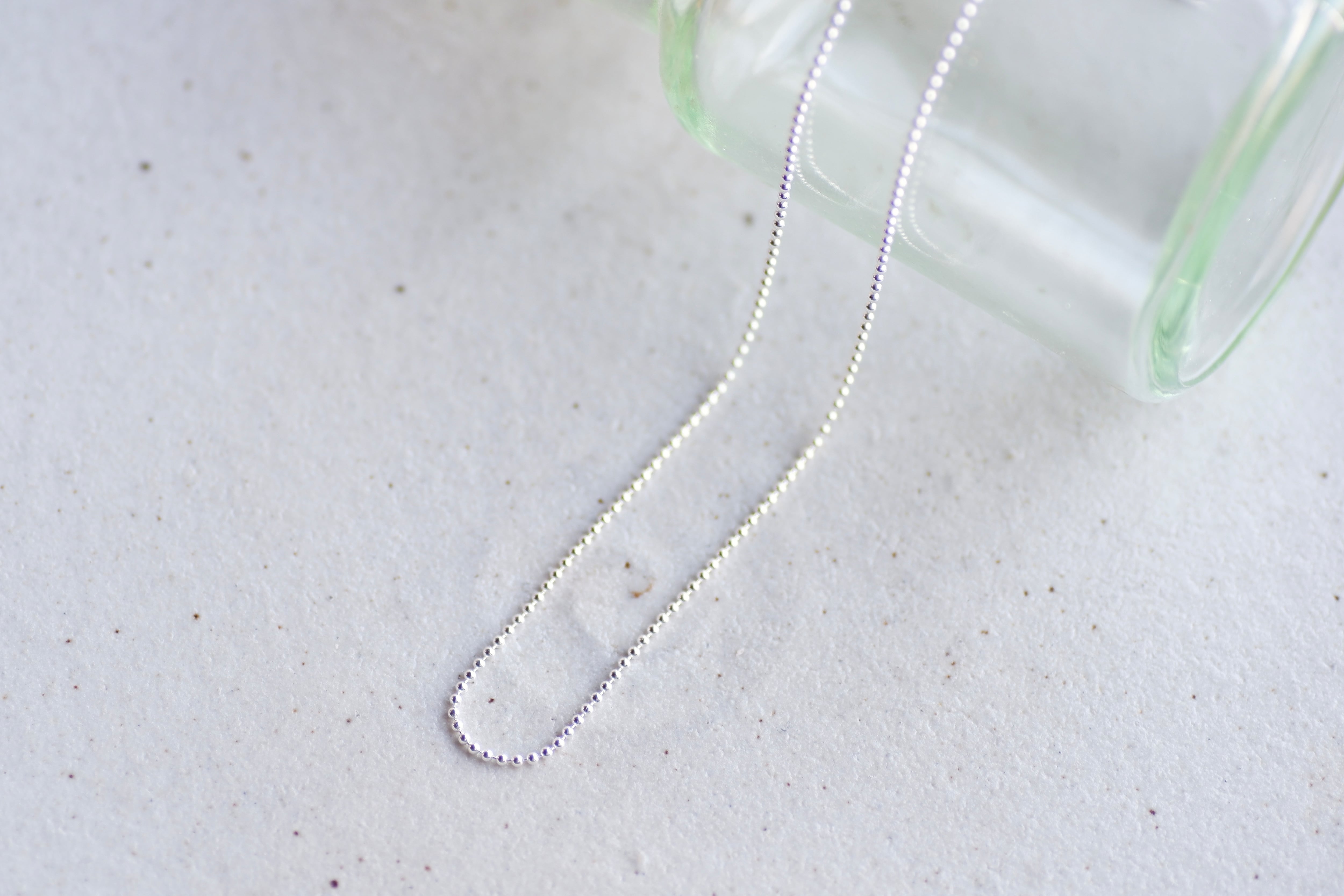 Ball Bead Necklace Chain SV925 <1.2mm/40cm> / ボールチェーン <1.2mm/40cm>