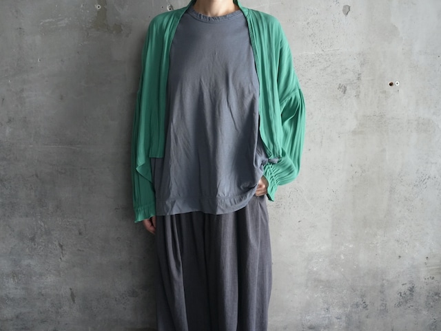 NO CONTROL AIR High Twisted Polyester Split Yarn Cardigan green