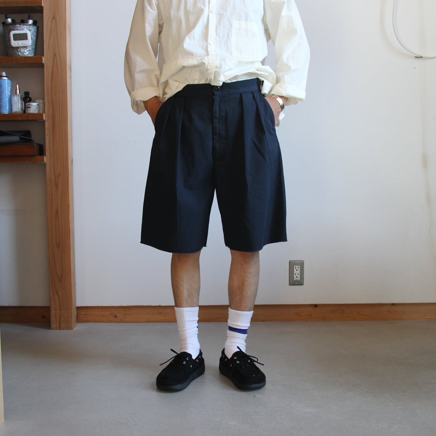 ENDS and MEANS/エンズアンドミーンズ Army Chino Shorts (Ivory