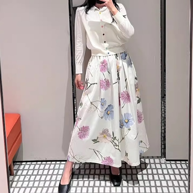 flower A-line skirt <sk2059>
