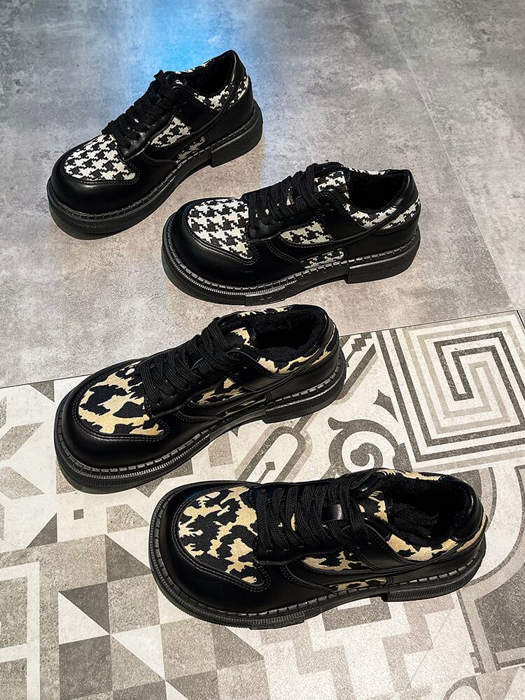 レッドスタイルレザーオータムウィンター 靴 シューズ レース ローファー 秋物 冬物 レースアップ 部族の婦人靴2945872353