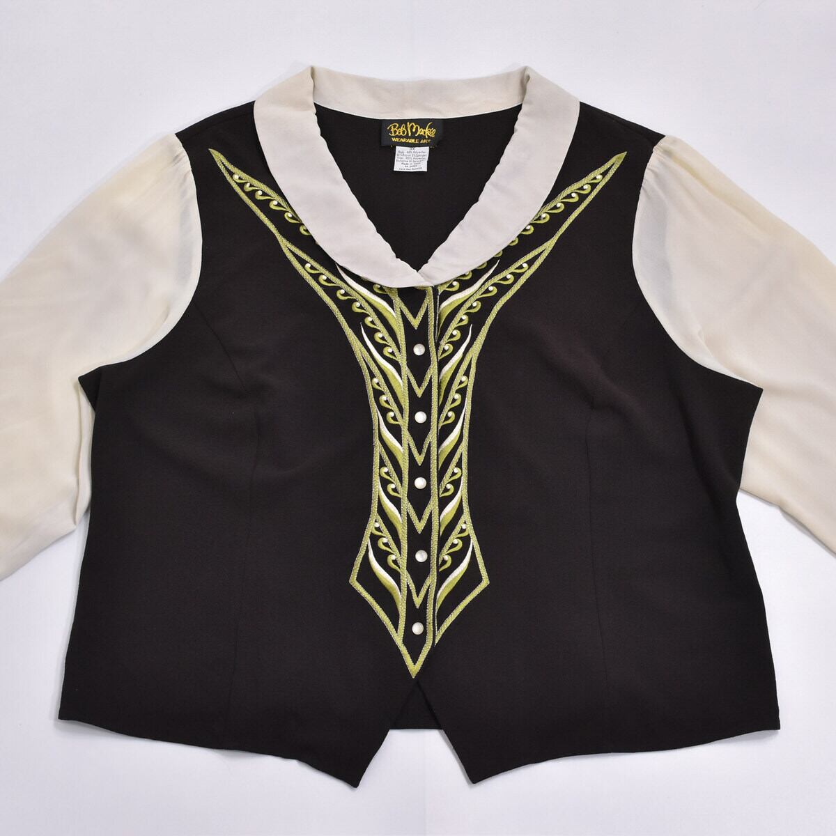 80～90s Bob mackie ボブ・マッキー バロック様式調 デザインシャツ