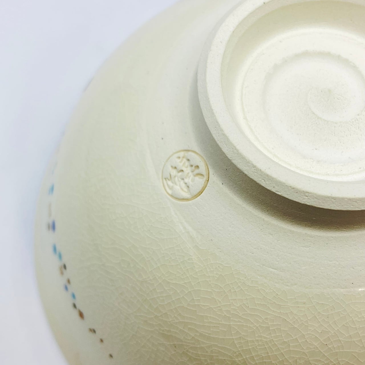 新古】茶碗 色絵 蛍手 唐子 橋本美峰 共箱入 | 茶道具 錦玉堂
