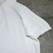 white knit polo