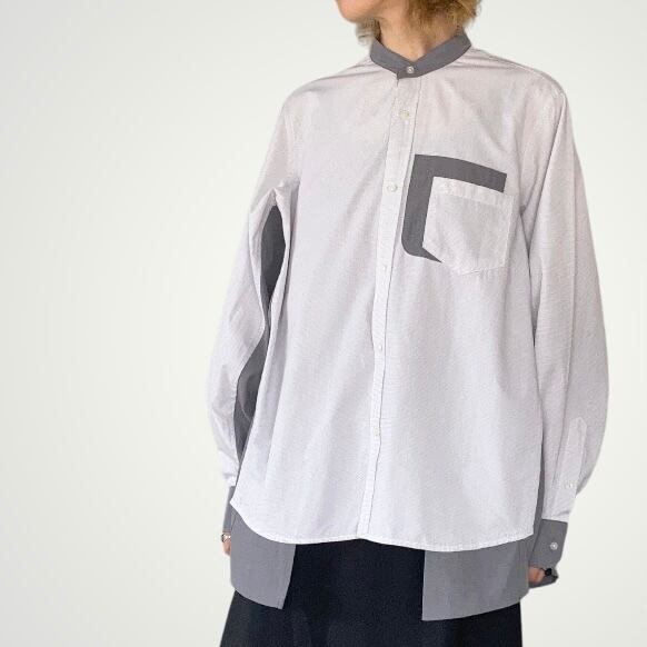 ZOZOTTE remake unisex oversize shirt typeA / リメイクユニセックスオーバーサイズシャツ/グレー系