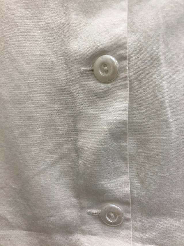 60s lace border white sleeveless blouse