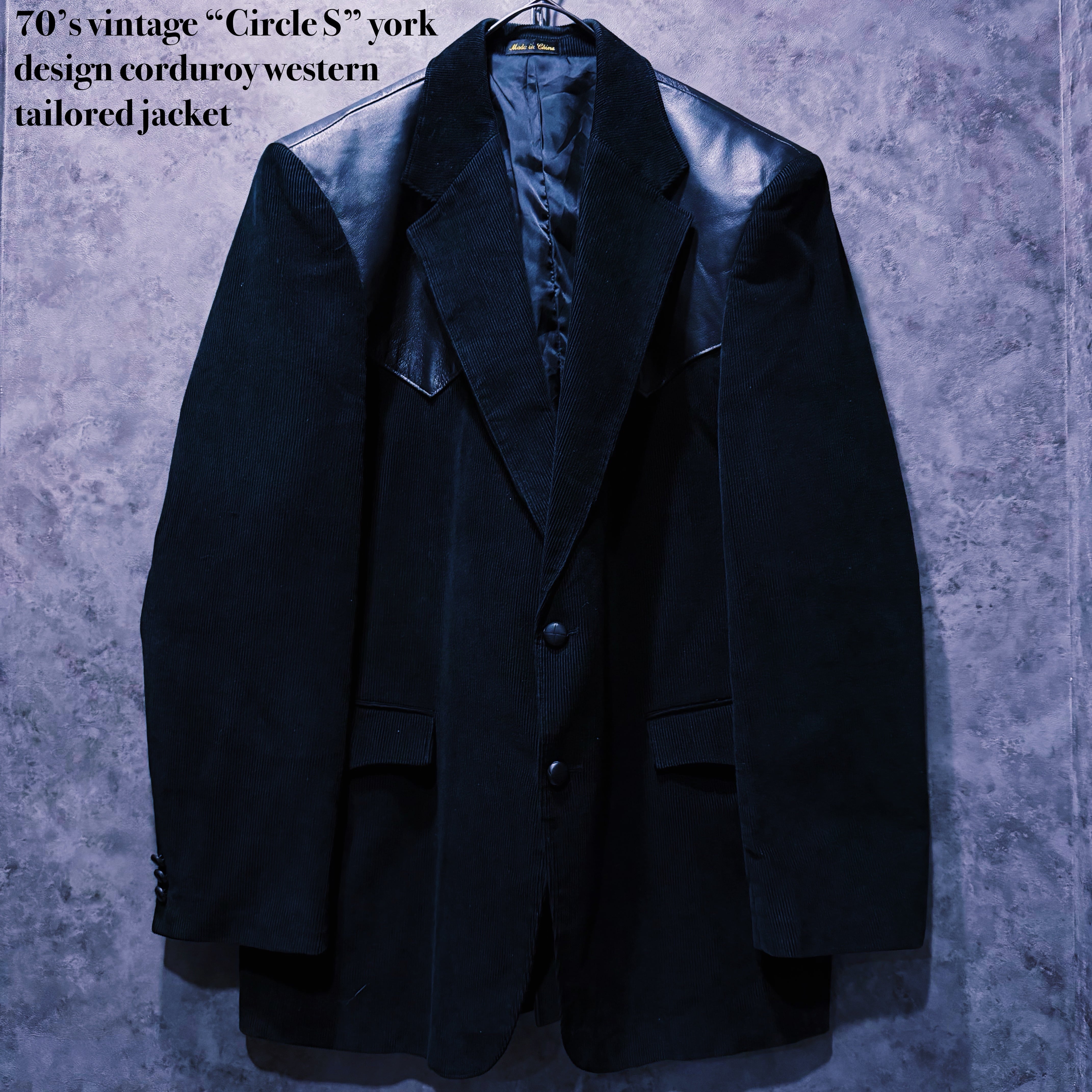 【doppio】70’s vintage “Circle S” york design corduroy western tailored jacket