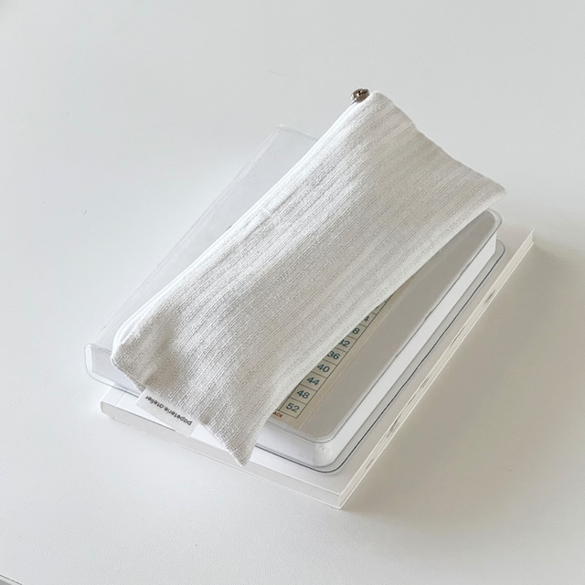 ★予約 papeterie.atelier 〔pencil case -blue strips-〕