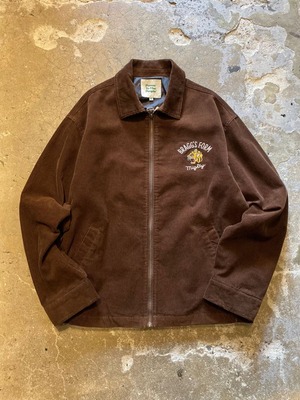 Power to the people / Corduroy zip up blouson-Tiger- / BROWN / コーデュロイ/ジャケット/スウィングトップ