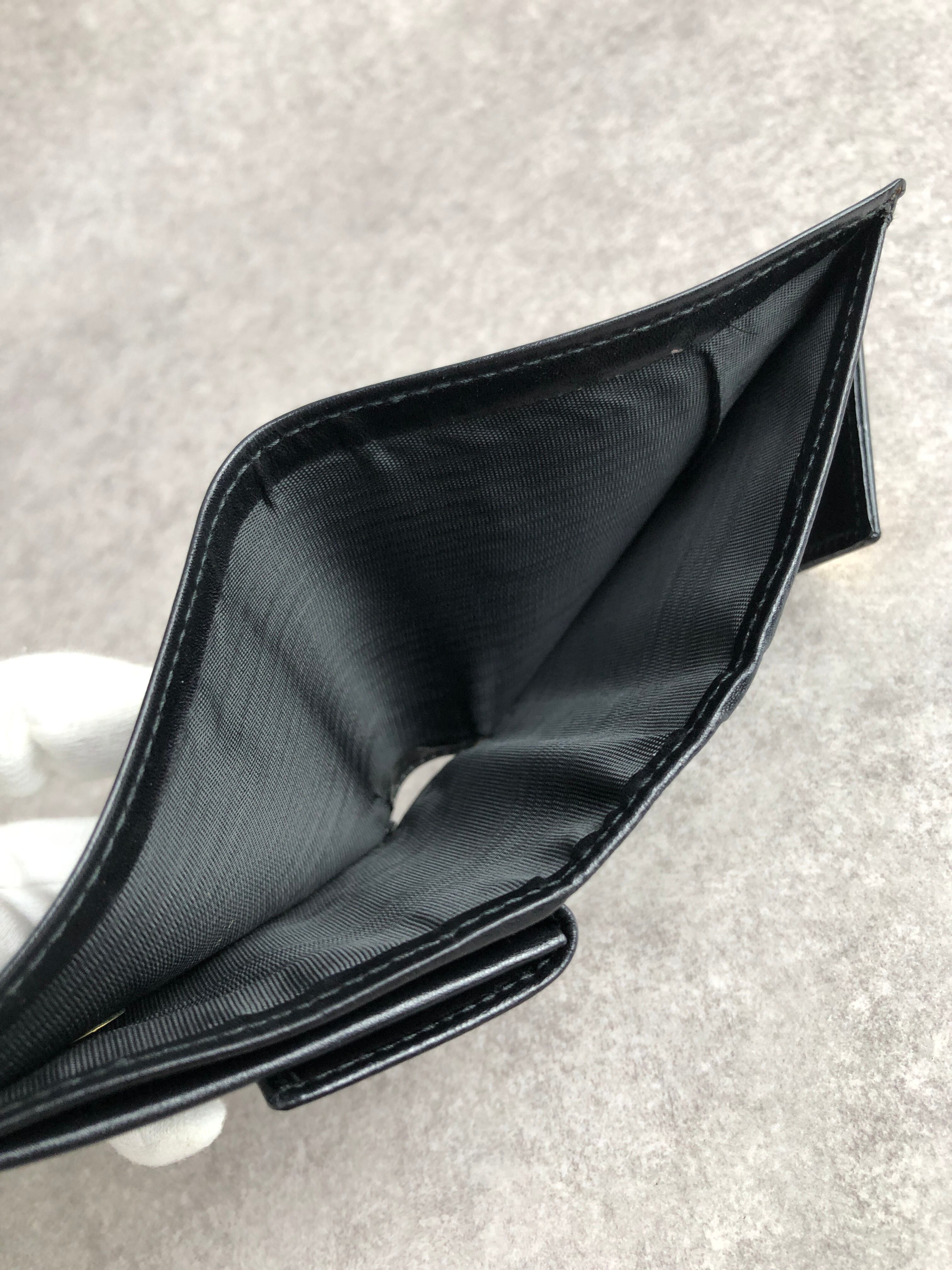 CELINE セリーヌ 財布 ブラック ロゴ レザー 二つ折り財布