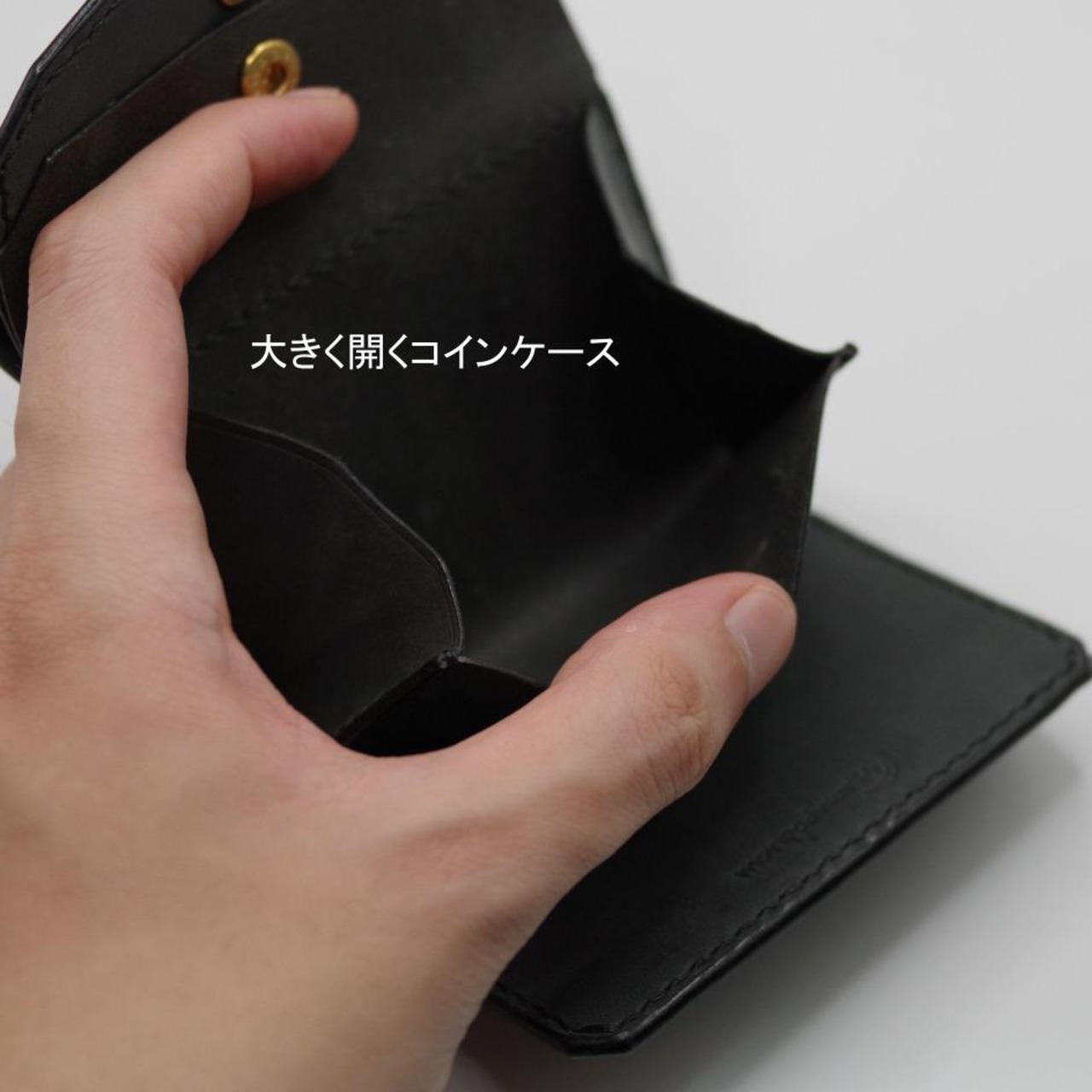 コンパクト3つ折り財布　茶